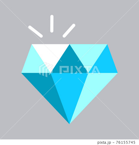 Shining blue diamond icon 76155745