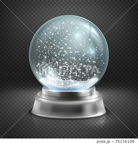 Christmas snow globe isolated on checkered background illustration 76156106
