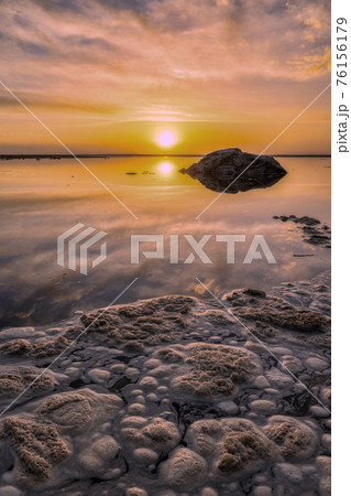 Sunset at a Rocky Beach, Northern California Coast 76156179