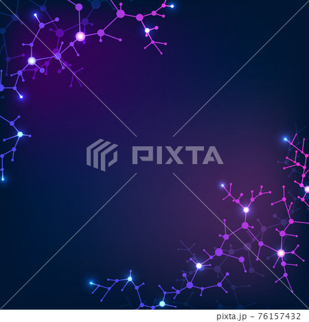Structural molecule elements, neuron network. Science and chemistry background 76157432
