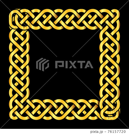 Square golden celtic knots frame Square golden celtic knots frame 76157720