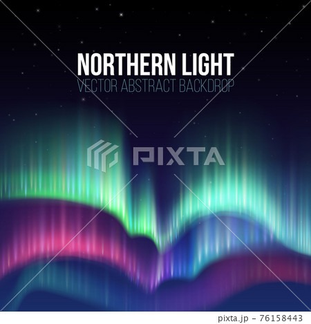 Winter sky with polar lights background 76158443