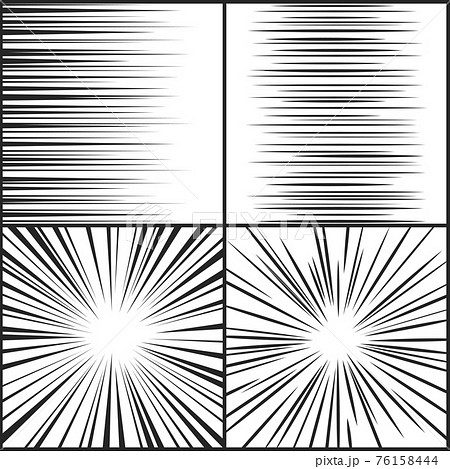 Speed lines, motion strip manga comic horizontal and radial effect