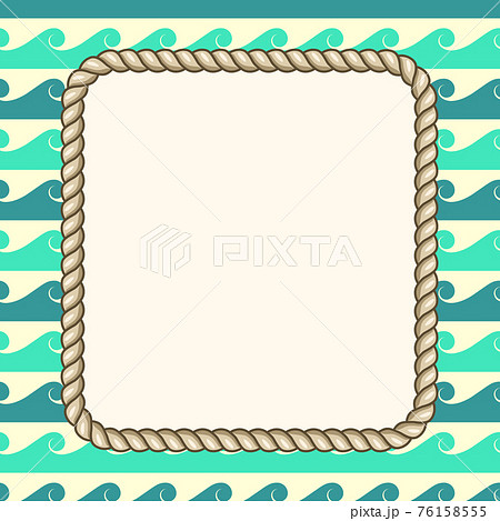 nautical ropes frame waves background nautical ropes frame waves background 76158555