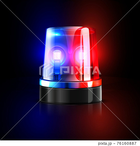 Emergency flashing police siren illustration Emergency flashing police siren illustration 76160887