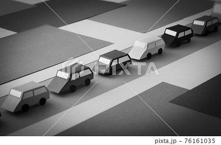 連なる自動車 交通渋滞 車 田舎 観光地 帰省 地方 田園地帯 連なる自動車 交通渋滞 車 田舎 観光地 帰省 地方 田園地帯 76161035