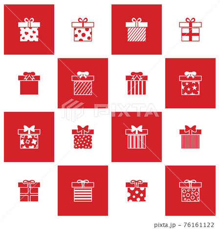 Christmas gift boxes icons set 76161122