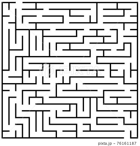 Maze puzzle, labyrinth brain teaser kids game illustration Maze puzzle, labyrinth brain teaser kids game illustration 76161187