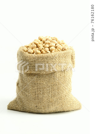 Chickpeas on gunny bag Chickpeas on gunny bag 76162180