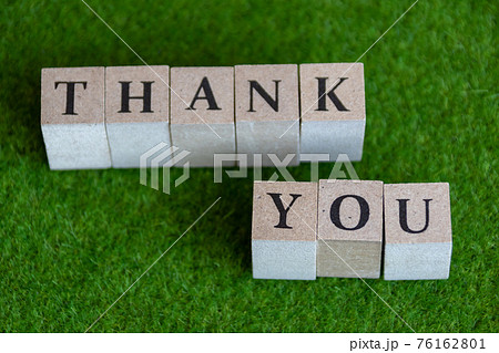 文字ブロック THANK YOU 文字ブロック THANK YOU 76162801