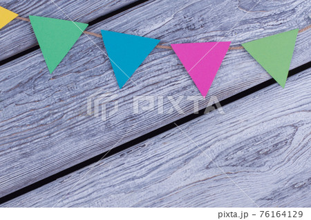 Birthday decorative flags with copy space. Birthday decorative flags with copy space. 76164129