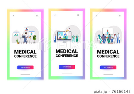 set doctors having video conference mix race medical specialists discussing during virtual meeting set doctors having video conference mix race medical specialists discussing during virtual meeting 76166142