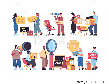 set mix race hr managers holding we are hiring join us posters vacancy open recruitment human resources set mix race hr managers holding we are hiring join us posters vacancy open recruitment human resources 76166519