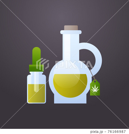 Cbd Hemp Oil Extracted From A Marijuana Plant のイラスト素材