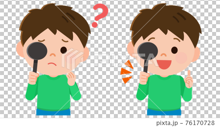 遮眼子を使って視力検査をする男の子 イラスト 遮眼子を使って視力検査をする男の子 イラスト 76170728