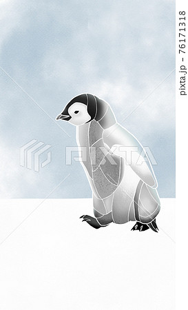 Emperor Penguin Chick 皇帝ペンギンひなのイラスト素材