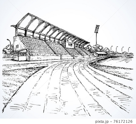 Small Stadium. Vector sketch Small Stadium. Vector sketch 76172126