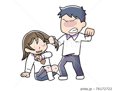 学生 若年層のdvのイラスト素材