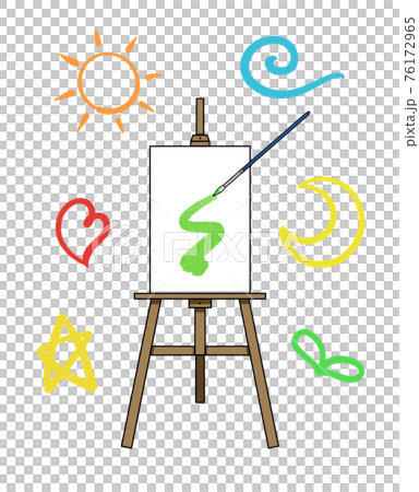 Artists Canvas Icon On Transparent Background Stock Illustration