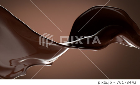 chocolate splash wavy shape 76173442