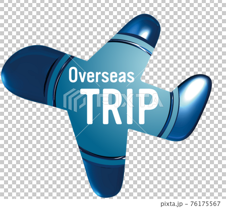 海外旅行飛機密封蠟式框架藍色矢量圖 海外旅行飛機密封蠟式框架藍色矢量圖 76175567