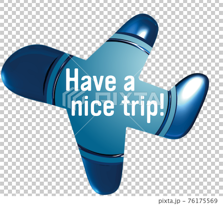 HaveaNiceTrip 飛行機のシーリングワックス風フレーム青 ベクターイラスト HaveaNiceTrip 飛行機のシーリングワックス風フレーム青 ベクターイラスト 76175569
