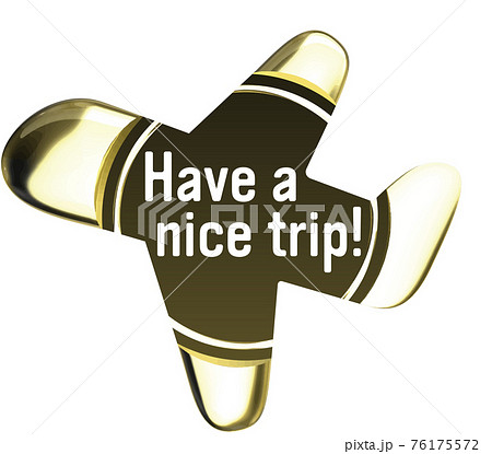 HaveaNiceTrip 飛行機のシーリングワックス風フレーム金 ベクターイラスト HaveaNiceTrip 飛行機のシーリングワックス風フレーム金 ベクターイラスト 76175572