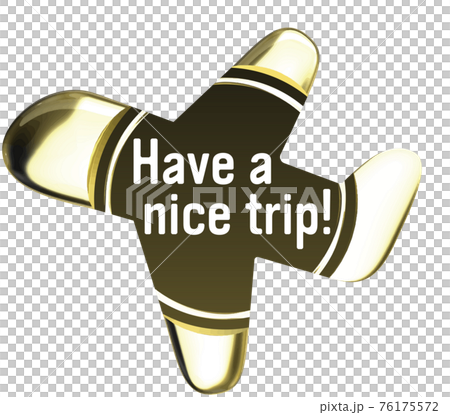 HaveaNiceTrip 飛行機のシーリングワックス風フレーム金 ベクターイラスト HaveaNiceTrip 飛行機のシーリングワックス風フレーム金 ベクターイラスト 76175572