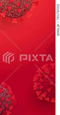Covid-19 bacteria with a red background. World economy during the coronavirus pandemic. Vector illustration Covid-19 bacteria with a red background. World economy during the coronavirus pandemic. Vector illustration 76176502