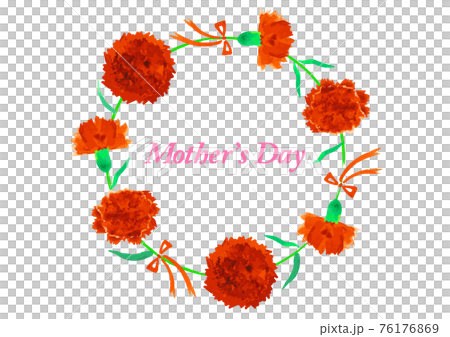 Watercolor carnation mother's day circle frame Watercolor carnation mother's day circle frame 76176869
