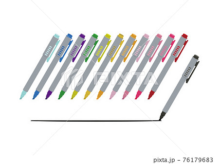 文房具 マーカーのセット 文房具のイラスト 蛍光ペン のイラスト素材 文房具 マーカーのセット 文房具のイラスト 蛍光ペン のイラスト素材