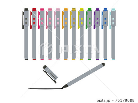 文房具 マーカーのセット 文房具のイラスト 蛍光ペン のイラスト素材 文房具 マーカーのセット 文房具のイラスト 蛍光ペン のイラスト素材