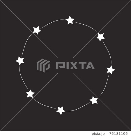 Frame made of stars, golden glowing on a dark background. Shiny frame with glowing Frame made of stars, golden glowing on a dark background. Shiny frame with glowing 76181106