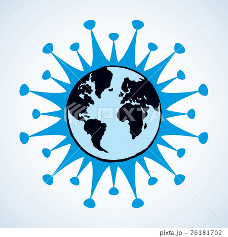 Planet Earth. Spread of coronavirus. Vector drawing 76181702