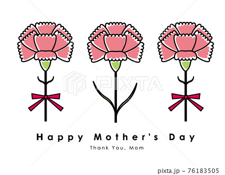 母の日 イラスト カーネーションのイラスト素材