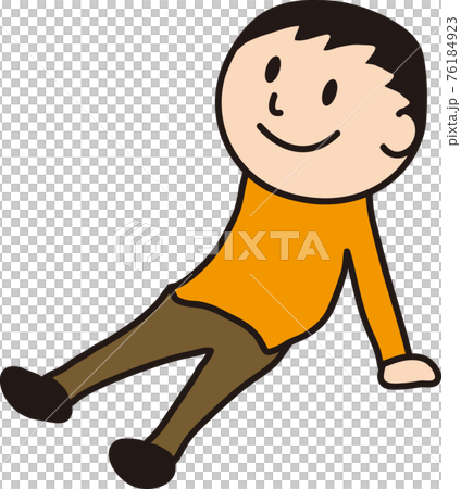 座るイラストのイラスト素材
