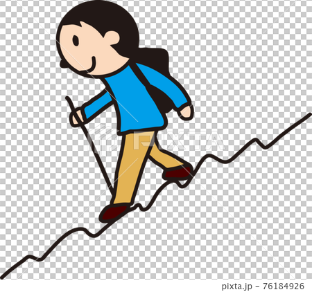 Illustration Down The Slope Stock Illustration