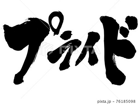プライド ・・・文字 筆文字 書道 プライド ・・・文字 筆文字 書道 76185098