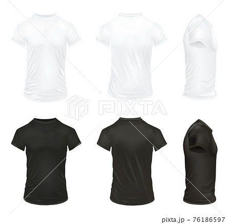 Realistic T Shirt Icon Setのイラスト素材