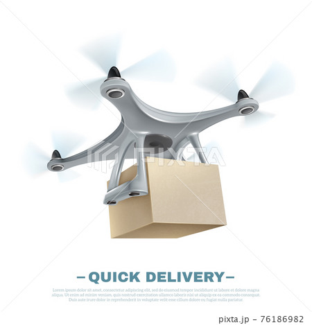 Realistic Delivery Drone Realistic Delivery Drone 76186982