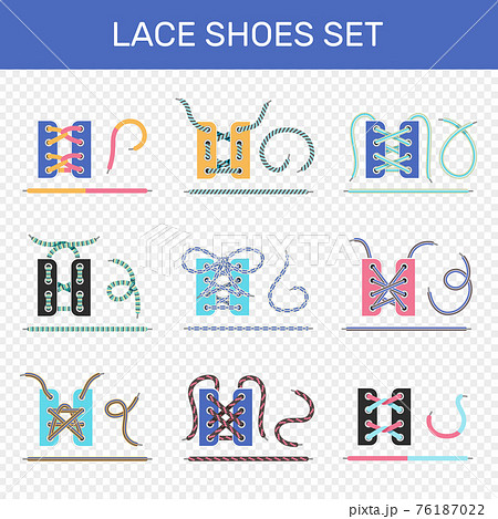 Shoe Lacing Ways Transparent Set 76187022