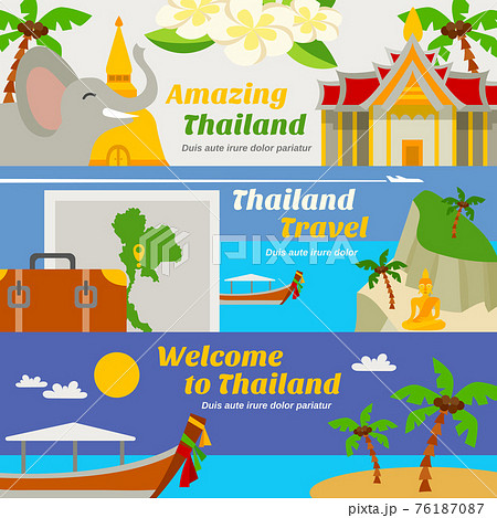 Thailand Travel Banners Set 76187087