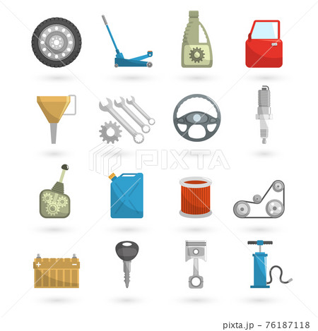 Auto Service Icons Flat 76187118
