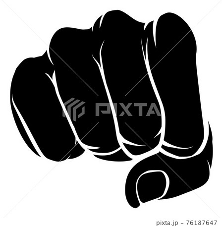 Hand Fist Punching Front Knuckle Onのイラスト素材 Hand Fist Punching Front Knuckle Onのイラスト素材