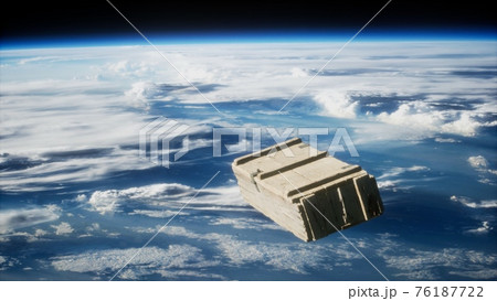 old wood box on Earth orbit old wood box on Earth orbit 76187722