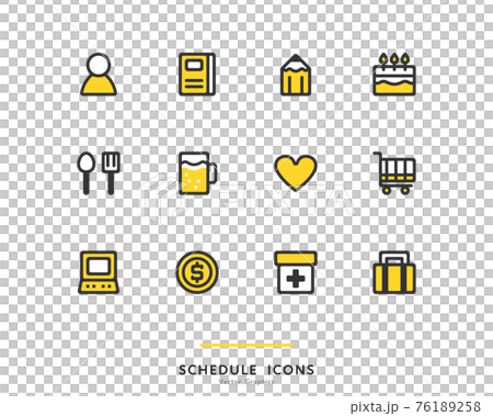 Schedule icon set material Schedule icon set material 76189258