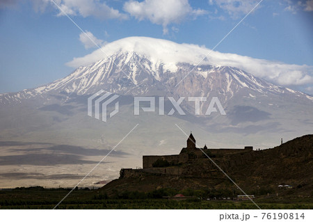 Khor Virap monastery seen with Mt Ararat Khor Virap monastery seen with Mt Ararat 76190814