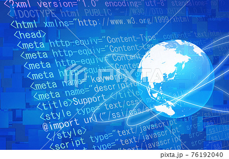 HTML　プログラミング言語　背景素材 76192040