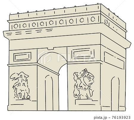 パリの凱旋門のイラスト素材