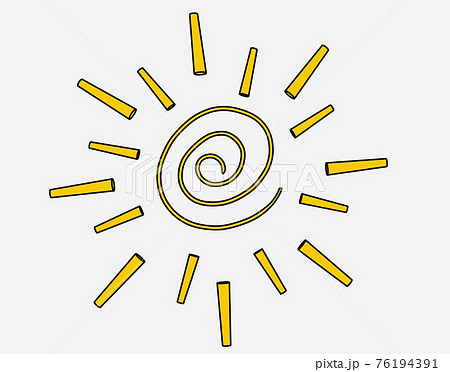 突き刺さるよに暑い黄色のぐるぐる太陽「黒淵あり」 76194391